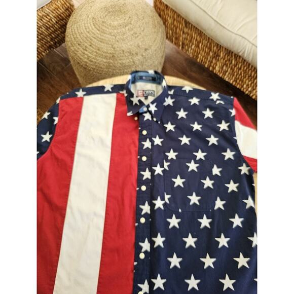 Chaps Ralph Lauren American Flag Button Down Shirt Men’s L Preppy Patriotic - Picture 4 of 8